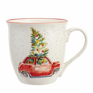 Altom Porcelánový hrnček Christmas car, 630 ml, červená