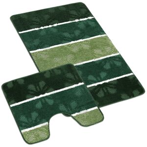 Bellatex Sada kúpeľňových predložiek Avangard Lúka zelená, 60 x 100 cm, 60 x 50 cm