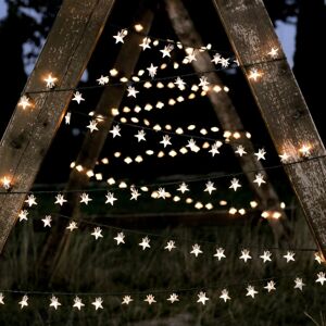 DecoKing Svetelná vianočná reťaz Hviezdičky teplá biela, 100 LED