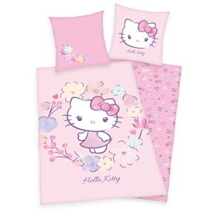 Herding Detské bavlnené obliečky Hello Kitty, 140 x 200 cm, 70 x 90 cm