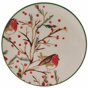 EH Vianočný tanier Yule, 21 cm, vtáčiky