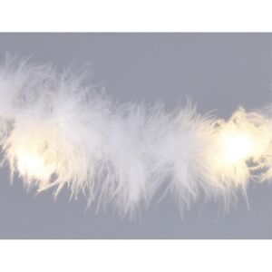 Girlanda z bieleho peria s 20 LED, 2 m, teplá biela