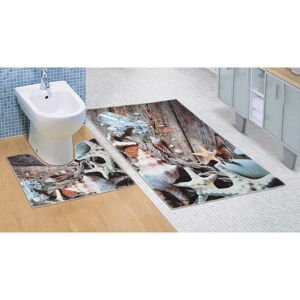 Bellatex Kúpeľňová predložka Morské lastúry 3D, 60 x 100 + 60 x 50 cm