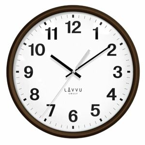 LAVVU LCS4041 - Tmavé drevené hodiny s plynulým chodom Essential Wood