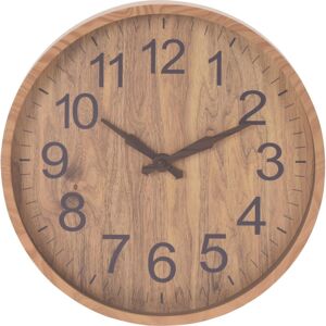 Nástenné hodiny s imitáciou dreva Rimini, pr. 30,5 cm, sv. hnedá