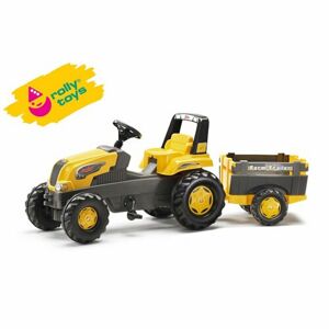 Rolly Toys šliapací traktor Rolly Junior s Farm vlečkou, žltý