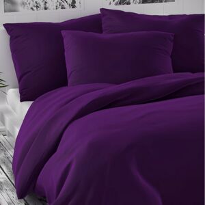 Kvalitex Saténové obliečky Luxury Collection tmavo fialová, 200 x 200 cm, 2 ks 70 x 90 cm