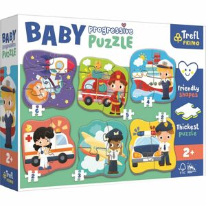 Trefl Baby puzzle Povolania a vozidlá, 6v1 (2-6 dielikov)