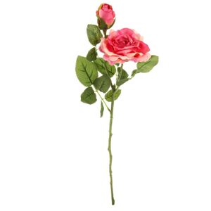 Umelá kvetina Ruža ružová, 46 cm