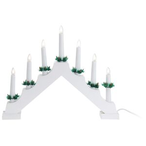 Vianočný svietnik Candle Bridge biela, 7 LED